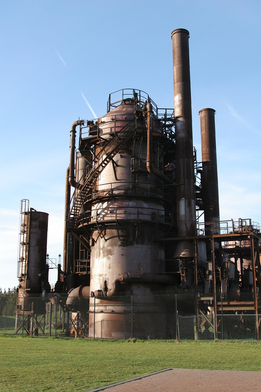gas works park, seattle, washington, gas plant, industrial plant, usa, united states